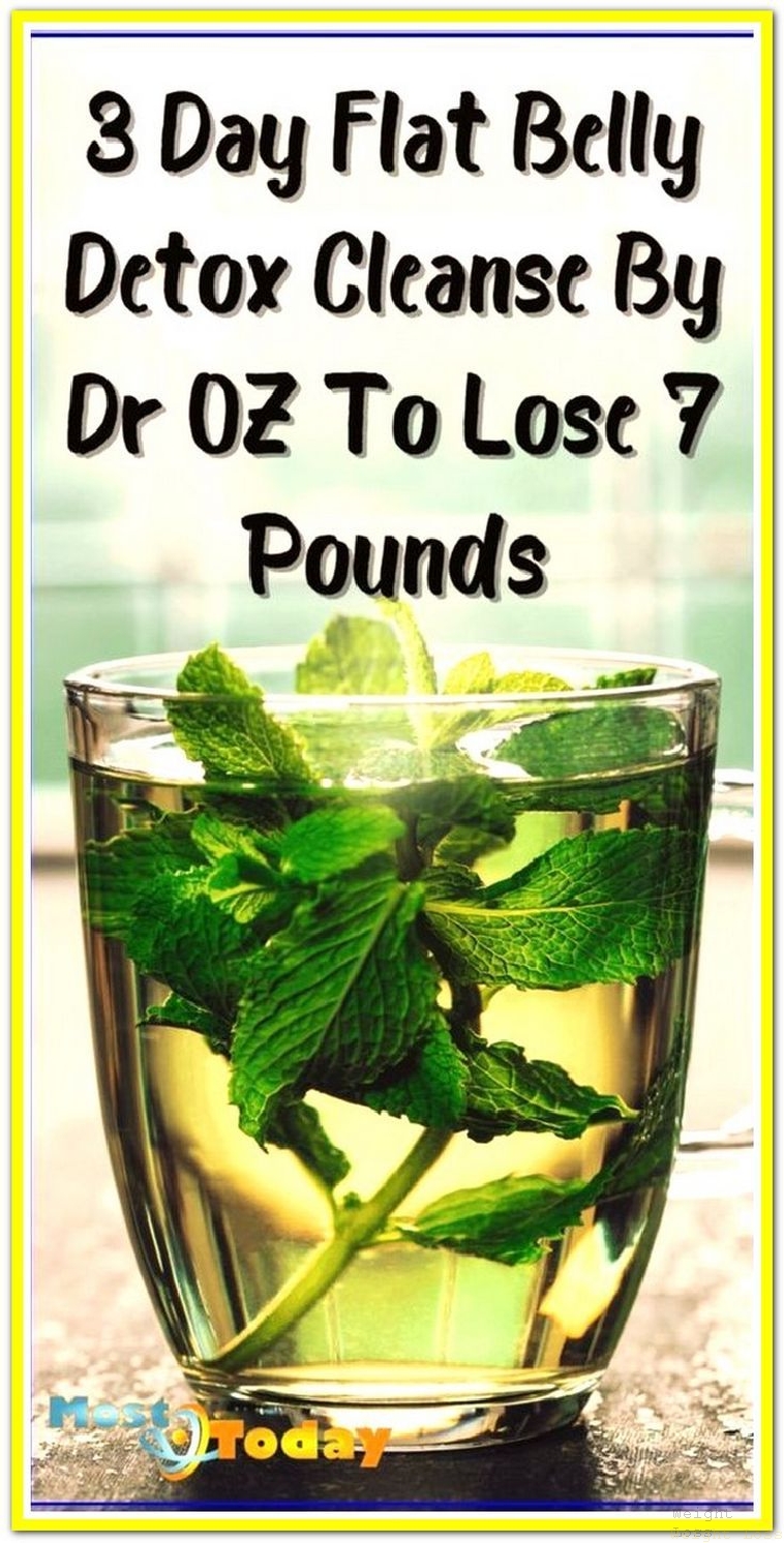 3 Day Flat Belly Detox Cleanse By Dr Oz To Lose 7 Pounds Weight Loss Plan